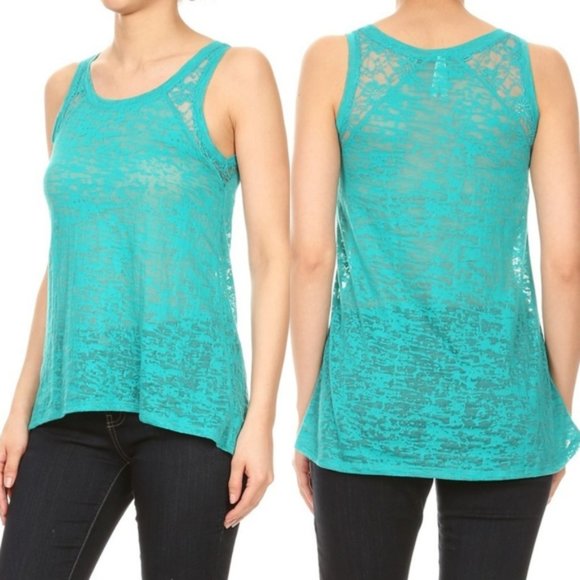 🎀🎀BASIC BURNOUT RACERBACK TANK TOP - Picture 6 of 8